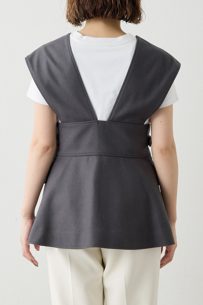 Whim Gazette(ウィム ガゼット)｜メルトンベスト/グレー の通販