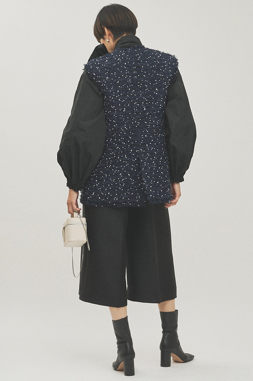 Whim Gazette(ウィム ガゼット)｜シルキーハーフパンツ/ブラック の