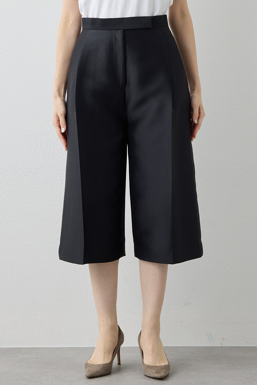 Whim Gazette(ウィム ガゼット)｜シルキーハーフパンツ/ブラック の