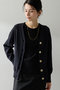 ボタンカーディガン ウィム ガゼット/Whim Gazette ブラック