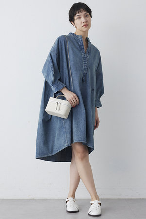 ウィム ガゼット/Whim GazetteのＤＥＮＩＭ刺繍チュニックシャツ(110400/110403)