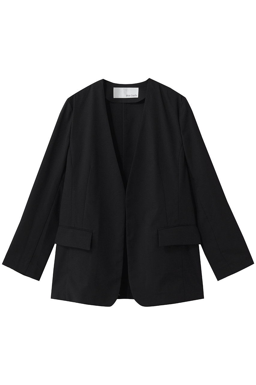 ウィム ガゼット/Whim Gazetteのシアーノーカラージャケット(ブラック/WGZ1061407A0004)