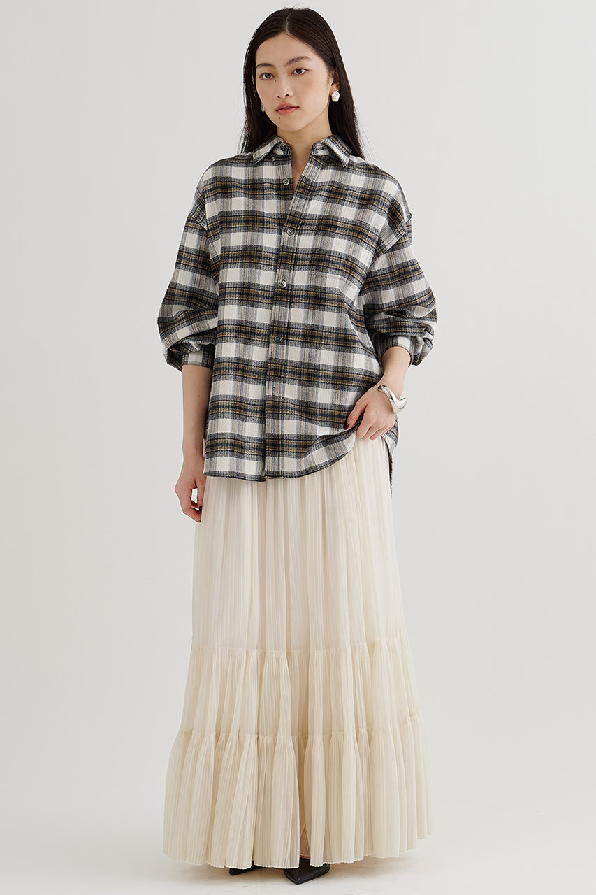 Whim Gazette(ウィム ガゼット)｜オーガンジーティアードスカート/オフ