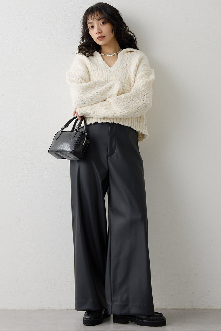 Whim Gazette(ウィム ガゼット)｜【予約販売】レザーライクパンツ