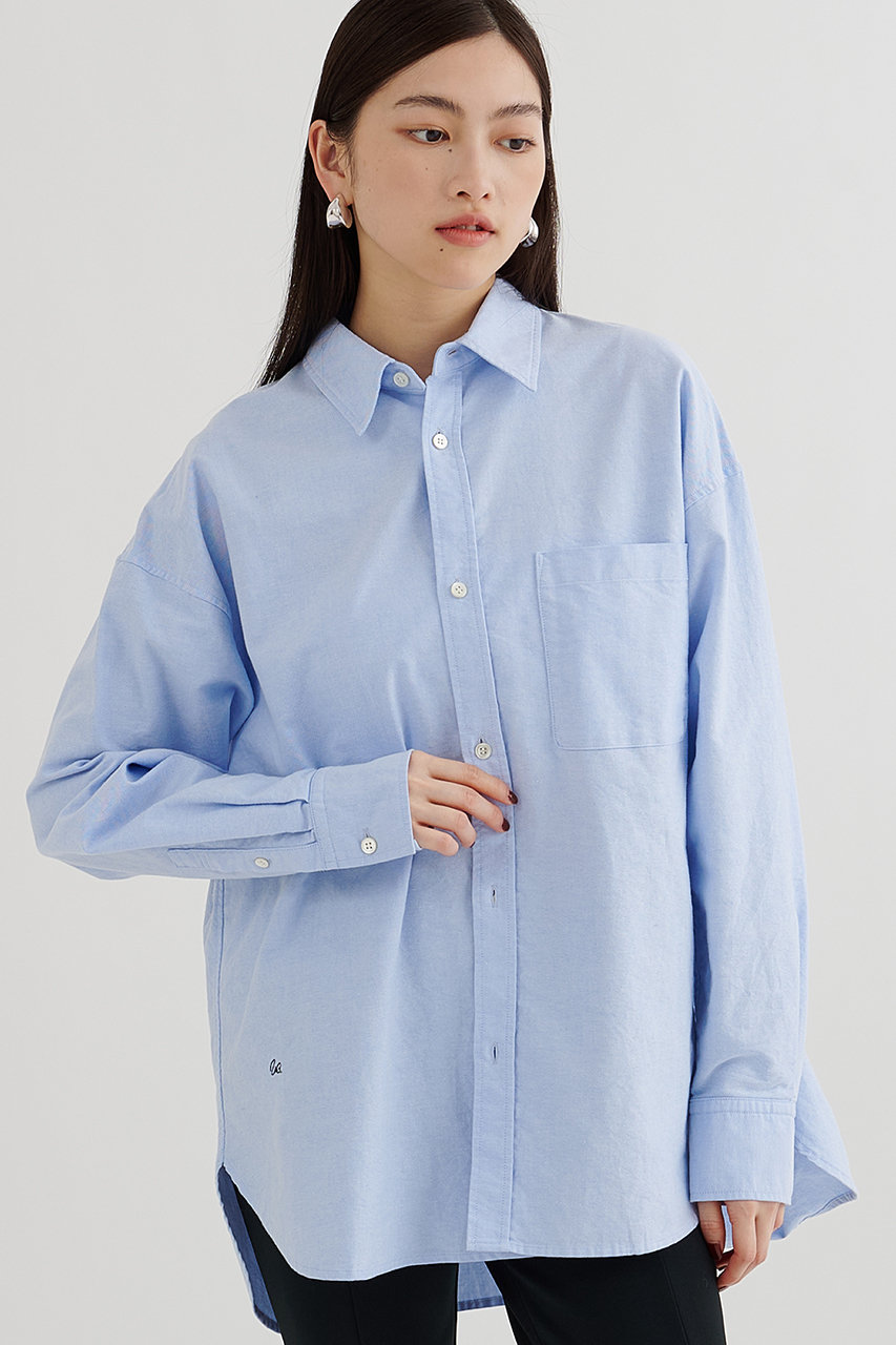 刺繍オックスフォードシャツ