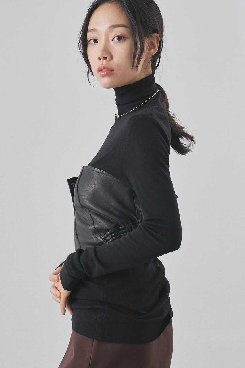 Whim Gazette(ウィム ガゼット)｜【予約販売】レザービスチェ/ブラック