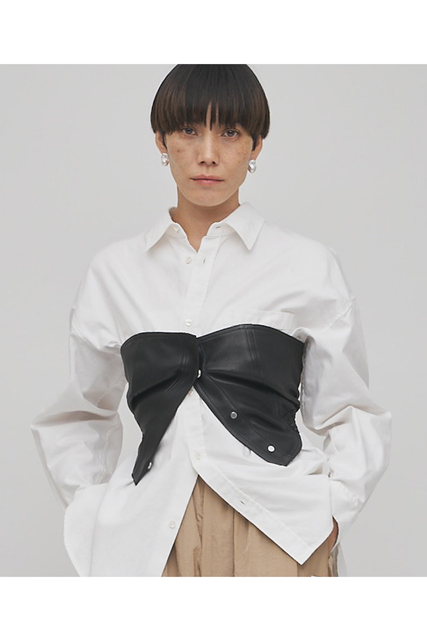 【極美品✨】 ウィムガゼット 2025年 ジュートライクビスチェ 38 Whim Gazette(ウィム ガゼット)｜【予約販売】レザービスチェ/ブラック