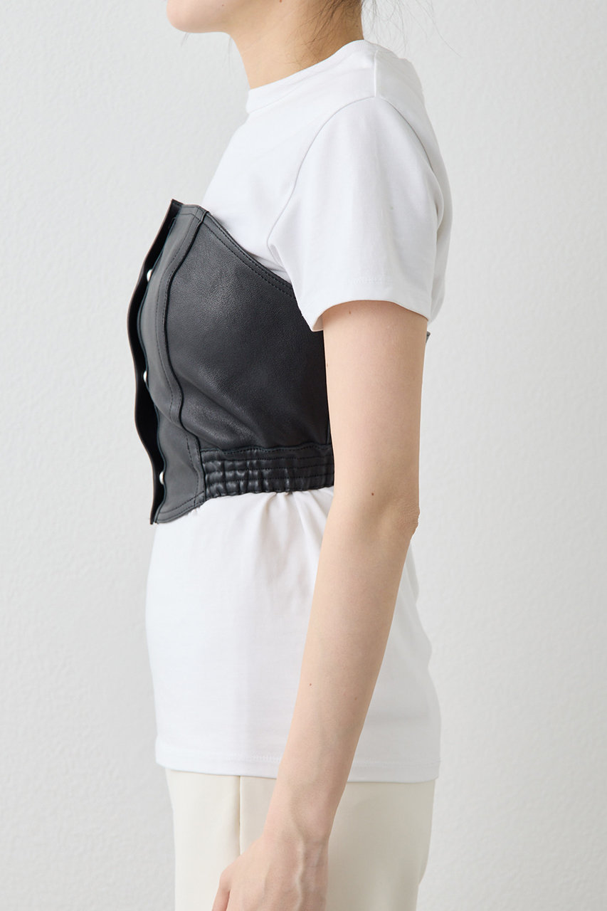 Whim Gazette(ウィム ガゼット)｜【予約販売】レザービスチェ/ブラック