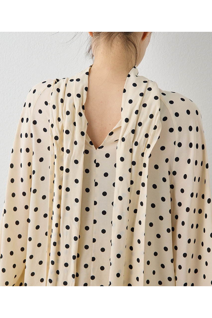 定価44,000円✨WimGazette ドットボウタイブラウス 新品未使用 Whim Gazette(ウィム ガゼット)｜ドットボウタイブラウス/ベージュ の