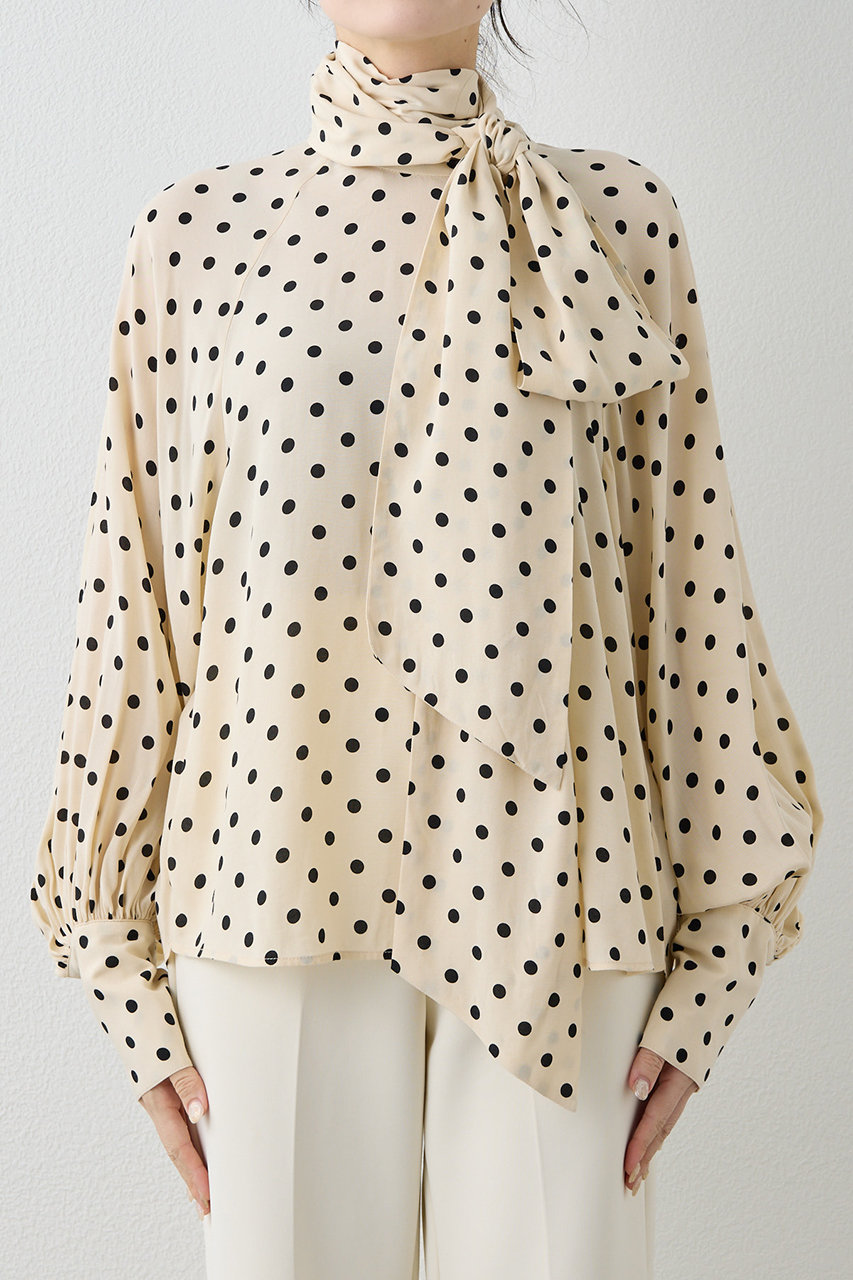 Whim Gazette(ウィム ガゼット)｜【予約販売】ドットボウタイブラウス