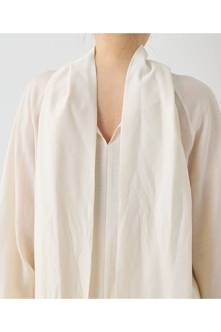 Whim Gazette(ウィム ガゼット)｜シフォンボウタイブラウス/エクリュ