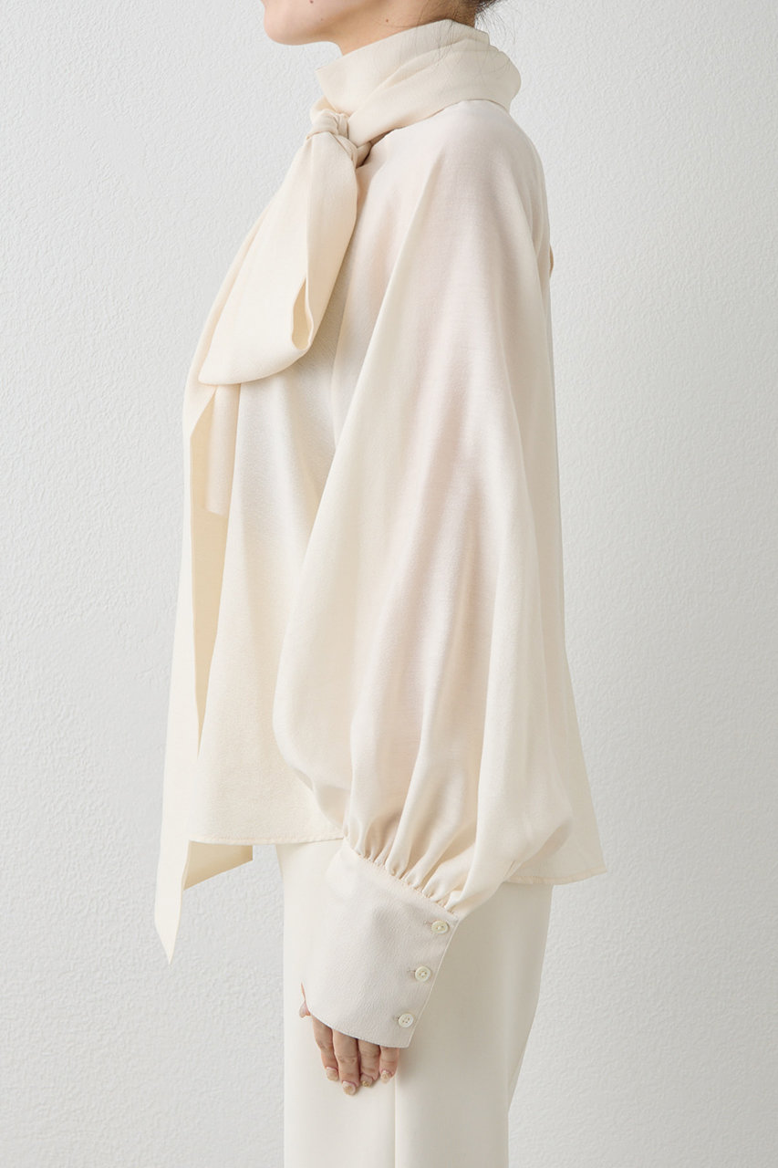 Whim Gazette(ウィム ガゼット)｜シフォンボウタイブラウス/エクリュ