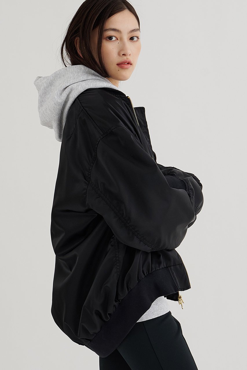 Whim Gazette(ウィム ガゼット)｜ミドルMA-1/ブラック の通販