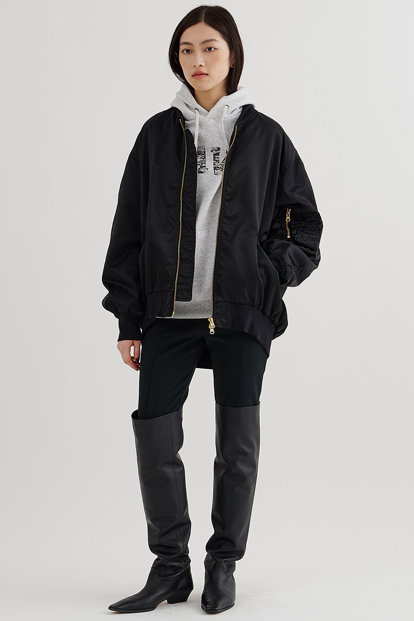 Whim Gazette(ウィム ガゼット)｜ミドルMA-1/ブラック の通販