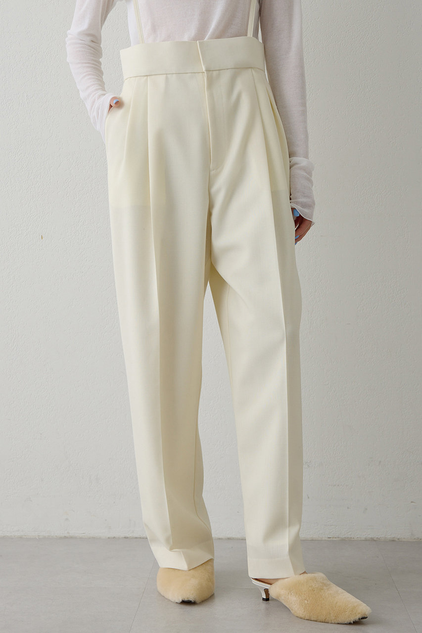 ウィム ガゼット/Whim Gazetteの【予約販売】ハイウエストタックパンツ(オフホワイト/WGZ1061102A0003)