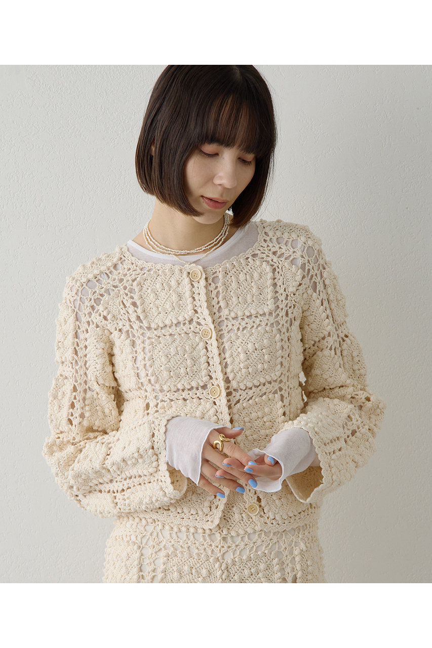 ウィム ガゼット/Whim Gazetteの【予約販売】ハンドクロシェカーデ(エクリュ/WGZ1061105A0003)