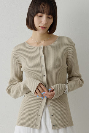 ウィム ガゼット/Whim Gazetteの【予約販売】RAW SILK リブカーディガン(110300/110303)