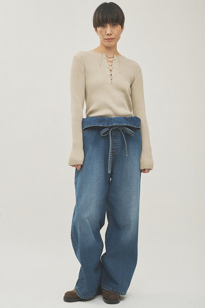 ウィム ガゼット/Whim Gazetteの【予約販売】フリルデニムパンツ(110600/110604)