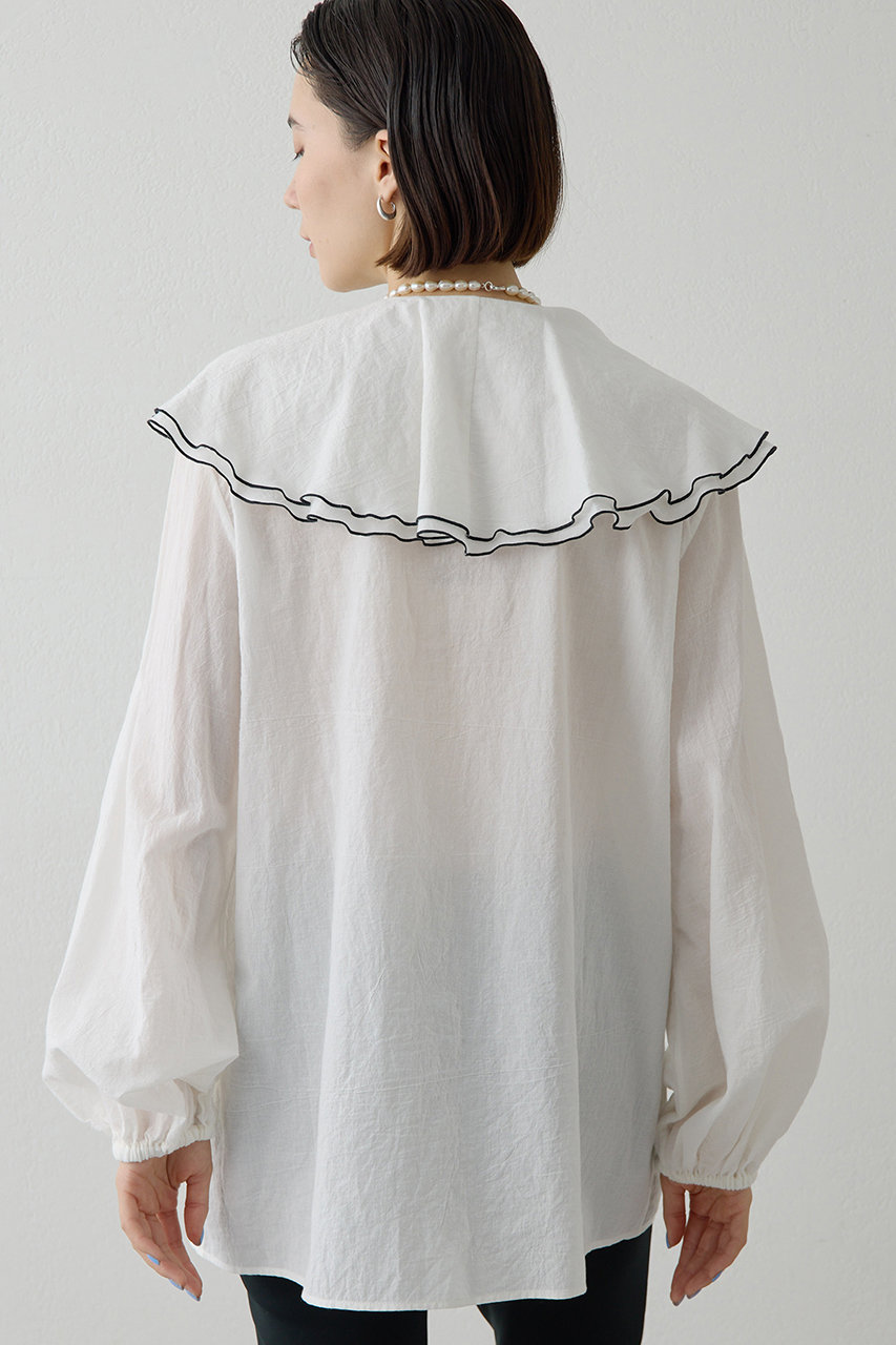 Whim Gazette(ウィム ガゼット)｜【予約販売】ローンフリルブラウス