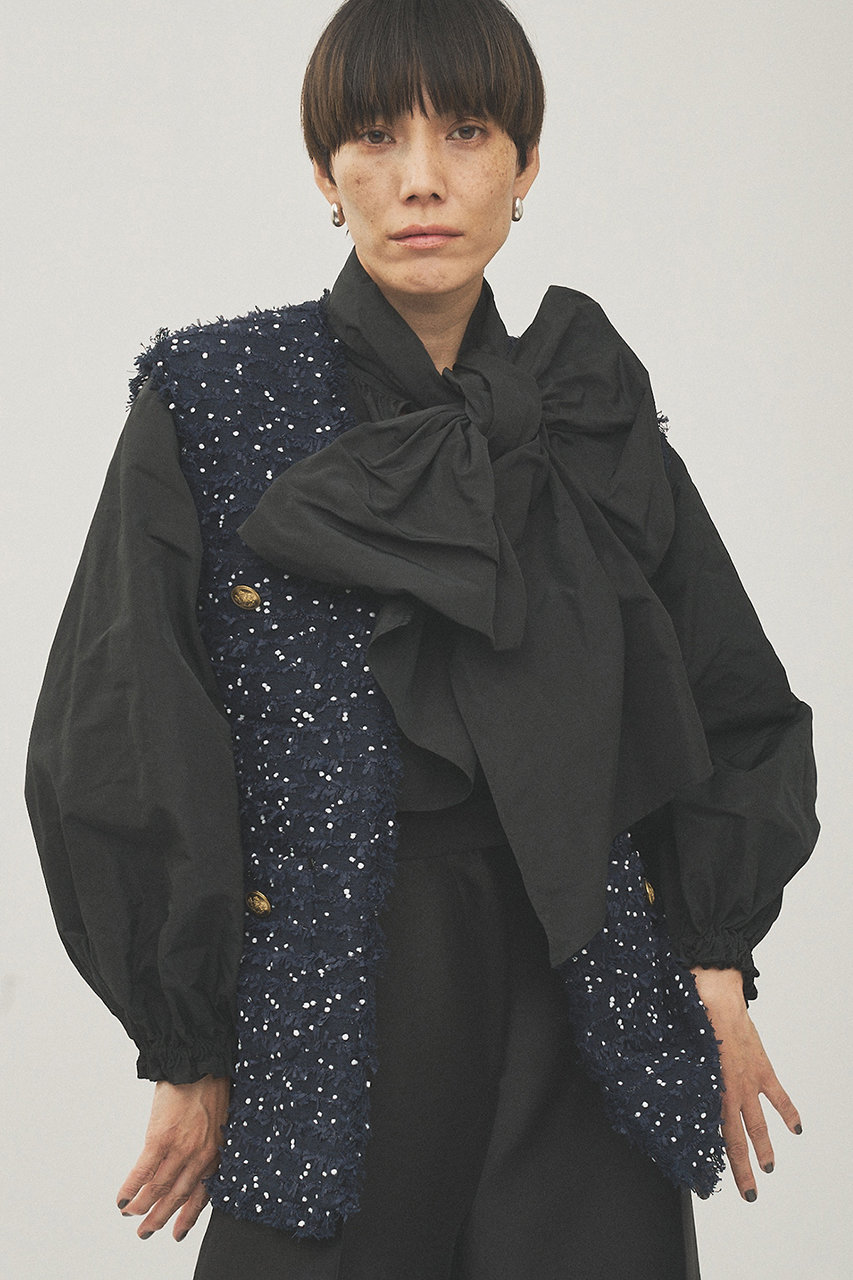 ウィム ガゼット/Whim Gazetteの【予約販売】LINTONフリンジジレ(ネイビー/WGZ1061107A0008)