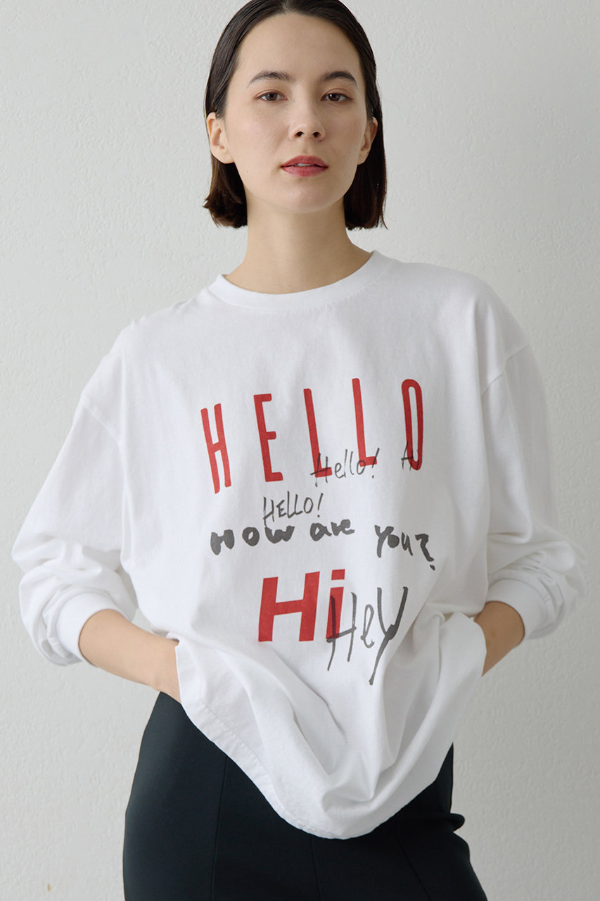ウィム ガゼット/Whim Gazetteの【予約販売】ロゴロングスリーブTシャツ(オフホワイト/WGZ1061106A0003)