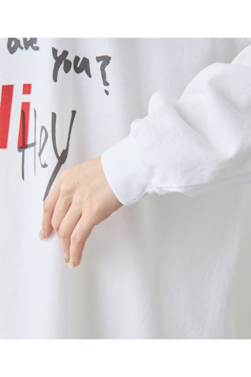Whim Gazette(ウィム ガゼット)｜ロゴロングスリーブTシャツ/オフ