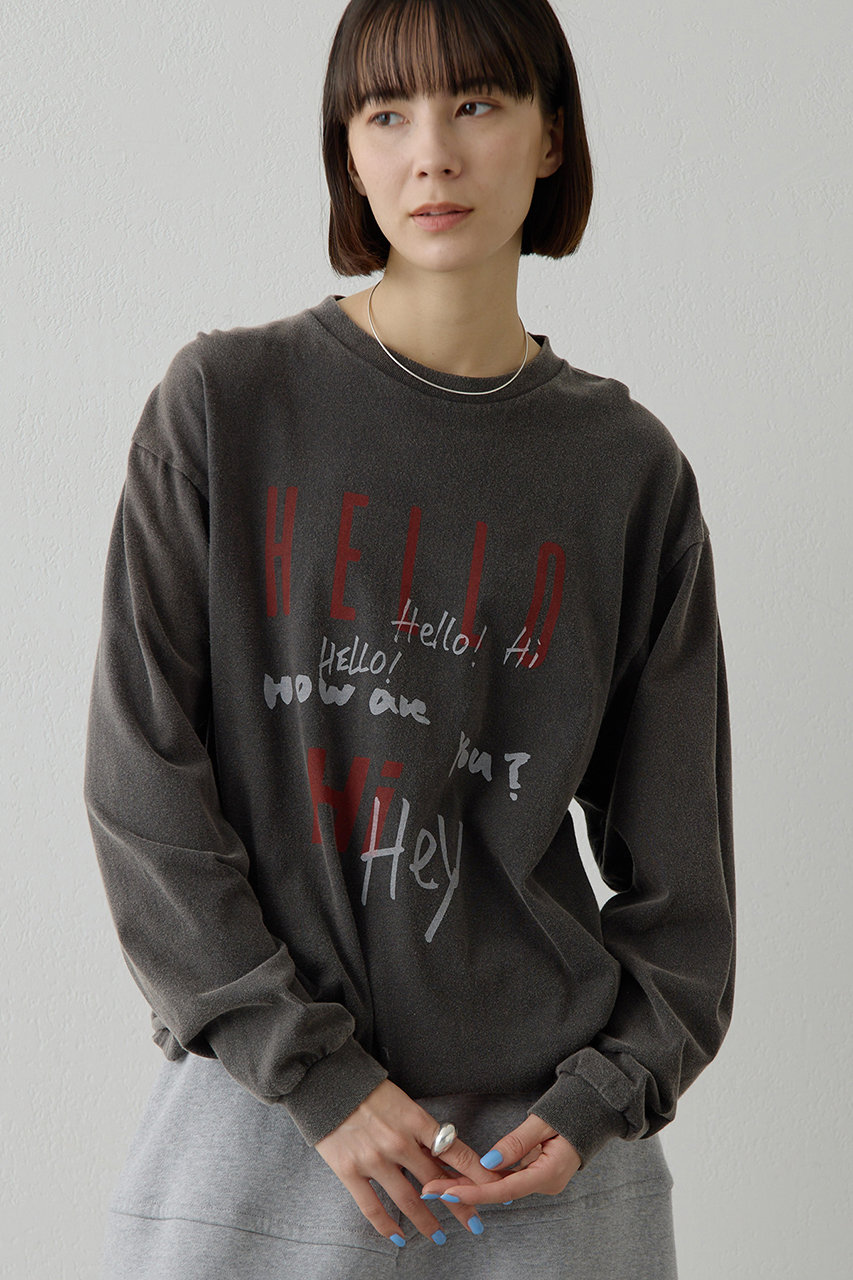 ウィム ガゼット/Whim Gazetteの【予約販売】ロゴロングスリーブTシャツ(チャコールグレー/WGZ1061106A0003)