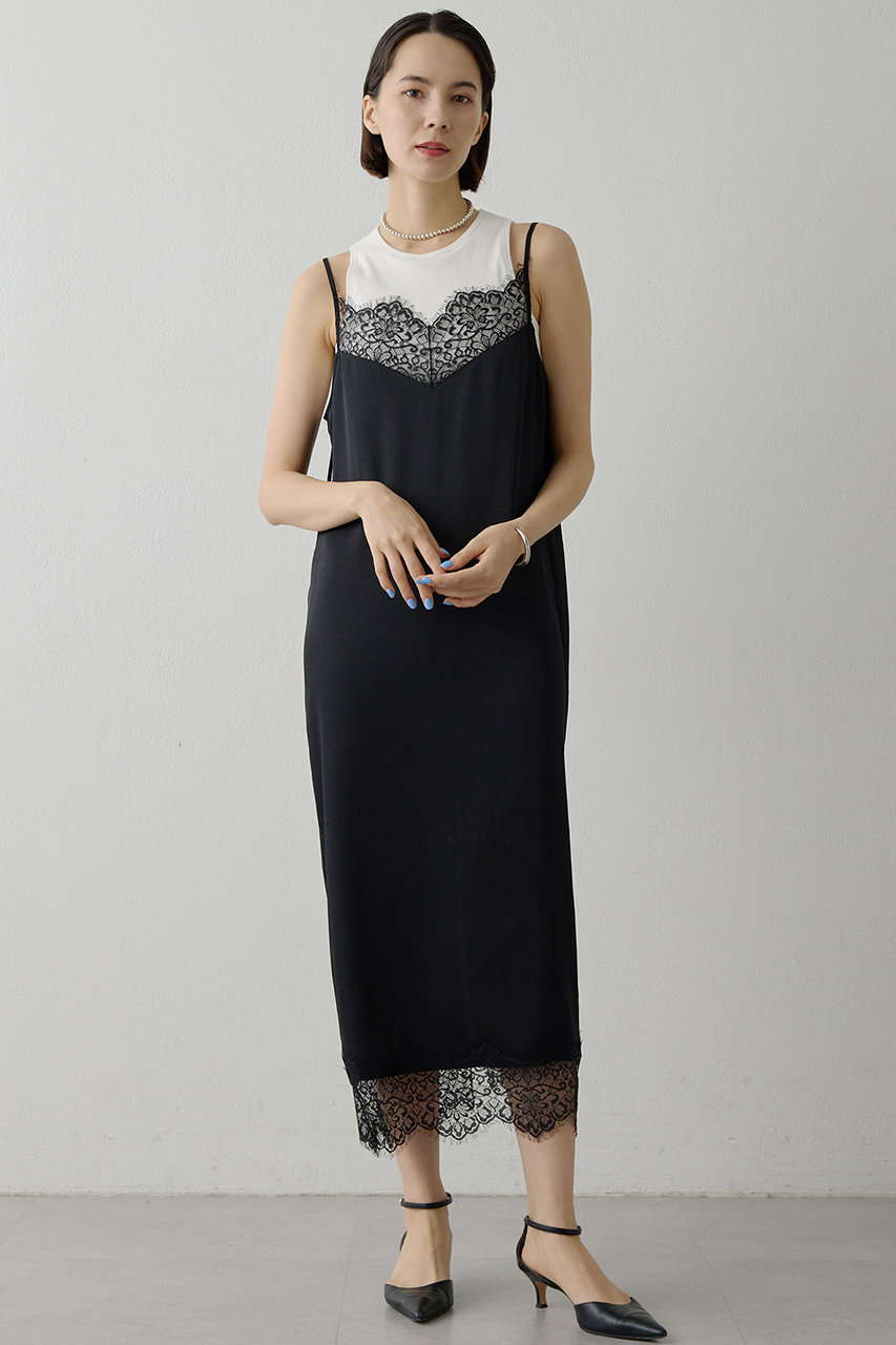 レースロングキャミ