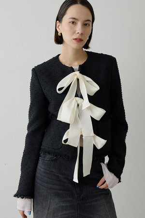 ウィム ガゼット/Whim Gazetteの【予約販売】ネップツイードリボンジャケット(110800/110801)