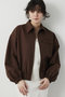 【予約販売】平織りジップブルゾン ウィム ガゼット/Whim Gazette ブラウン