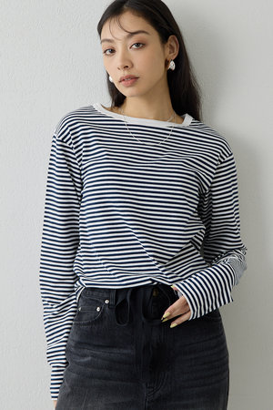 ウィム ガゼット/Whim Gazetteの【予約販売】【THE PAUSE】ボーダーロンTEE(110100/110103)