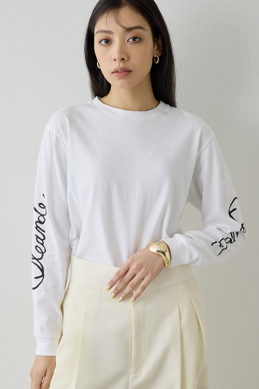 ウィム ガゼット/Whim Gazetteの【予約販売】スリーブロゴロングTシャツ(オフホワイト/WGZ1061106A0005)