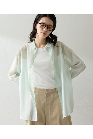 ウィム ガゼット/Whim Gazetteの【予約販売】【THE PAUSE】シアーオーガンジーシャツ(110400/110403)