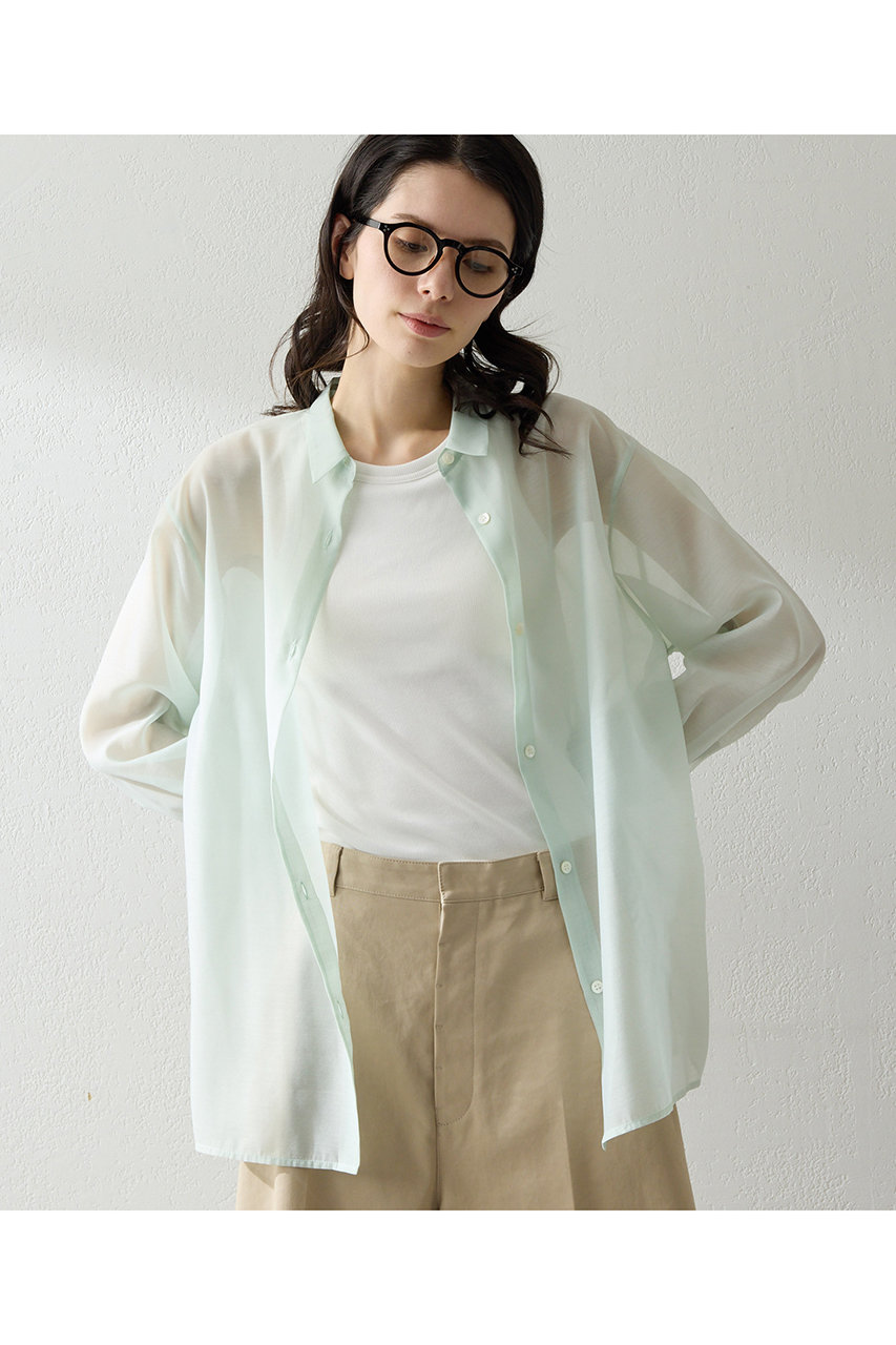 【THE PAUSE】シアーオーガンジーシャツ