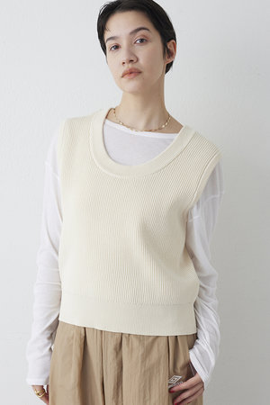 ウィム ガゼット/Whim Gazetteの【予約販売】【THE PAUSE】両畦ノースリーブニット(110300/110301)