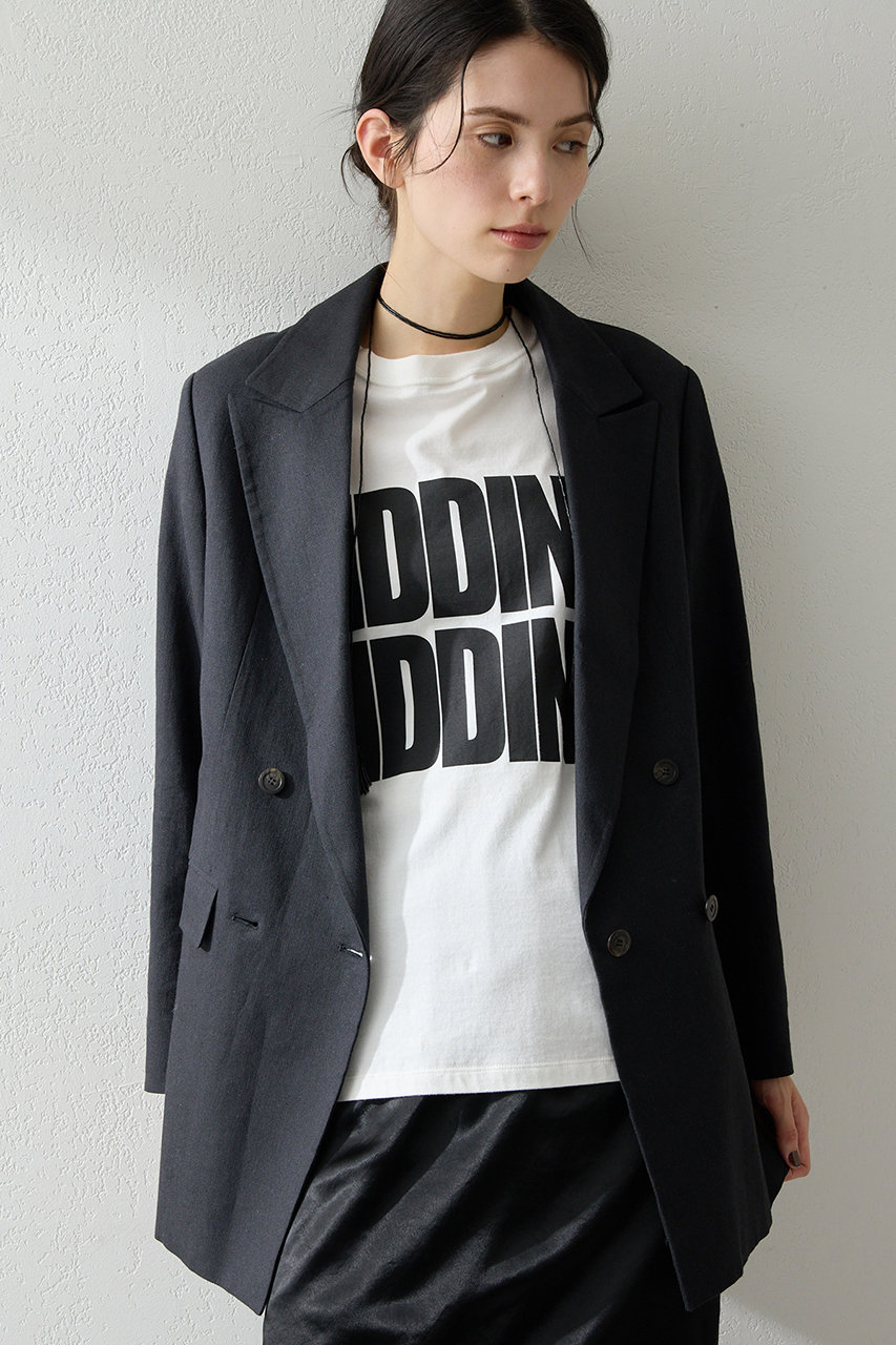 ウィム ガゼット/Whim Gazetteの【予約販売】【THE PAUSE】コットンリネンダブルジャケット(ブラック/WGP1061207A0001)