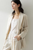 【THE PAUSE】コットンリネンダブルジャケット