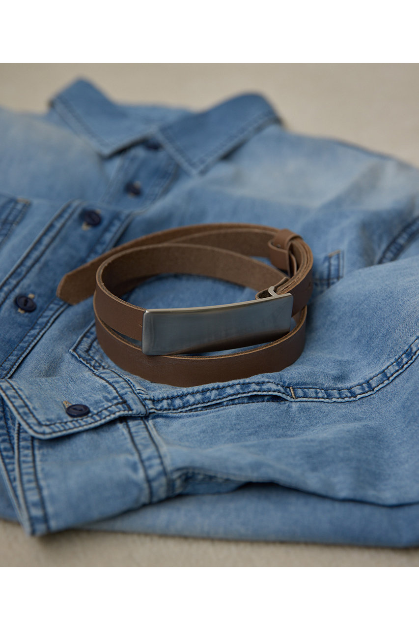 ウィム ガゼット/Whim Gazetteの【予約販売】【THE PAUSE】プレートバックルベルト(トープ/WGP1061214A0002)