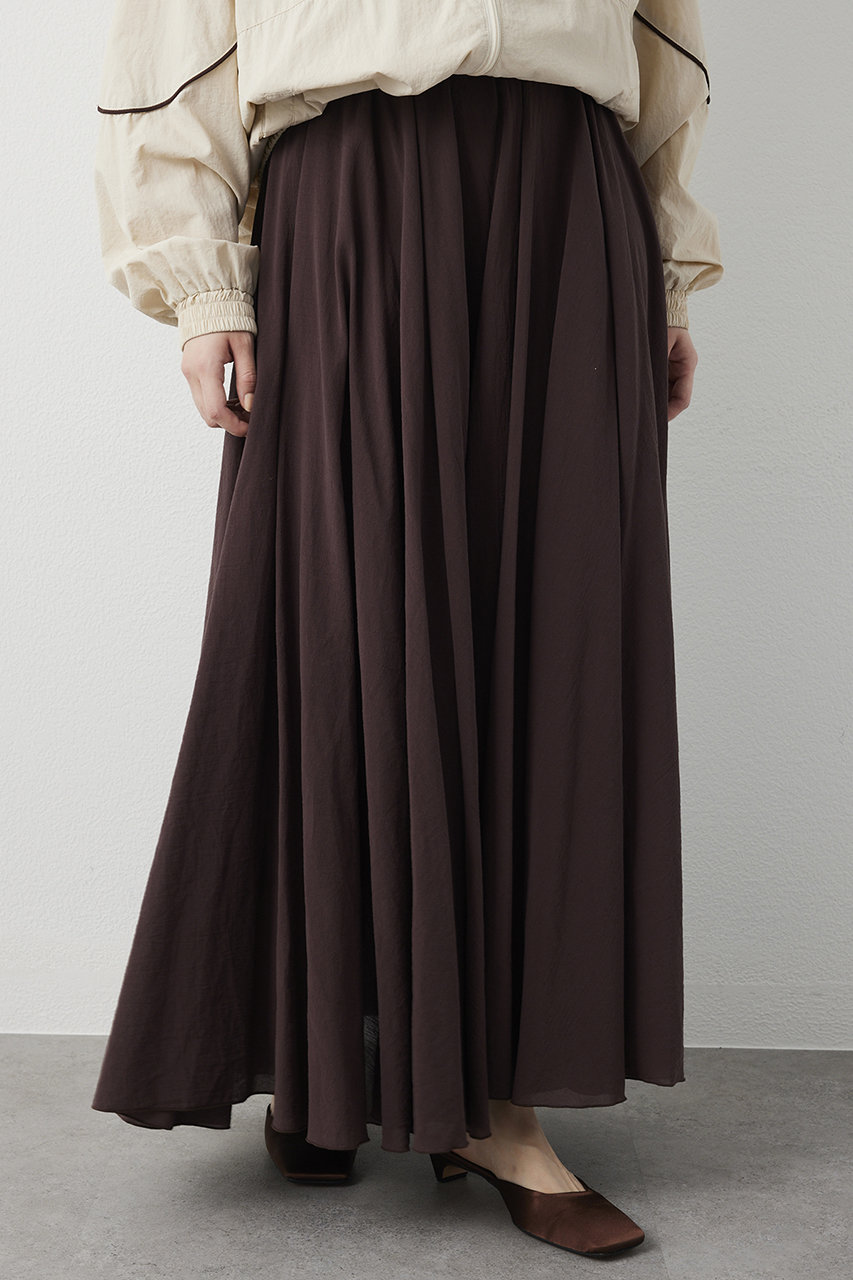 ウィム ガゼット/Whim Gazetteの【予約販売】製品染めカラースカート(ブラウン/WGZ1061201A0001)