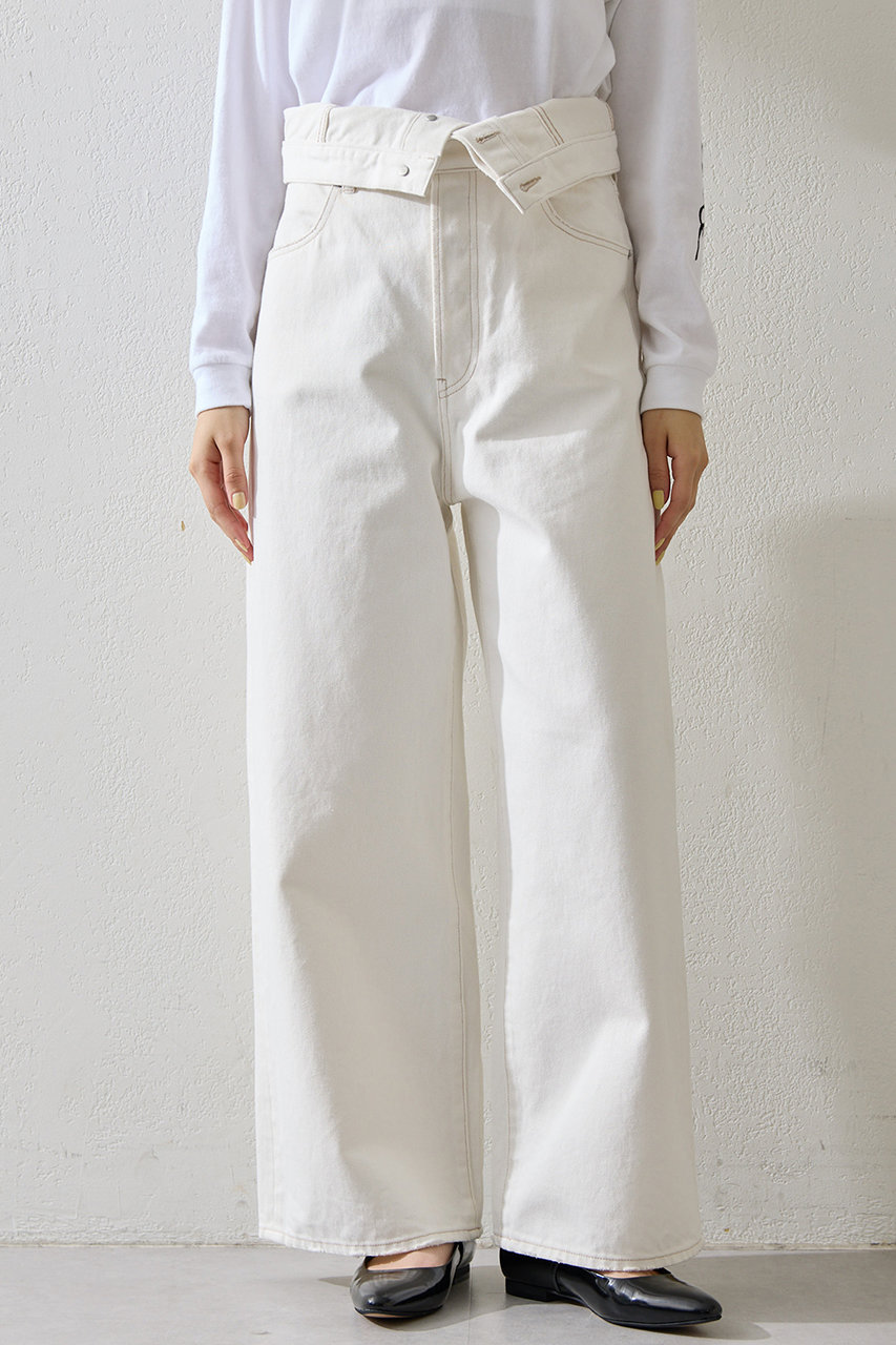 ウィム ガゼット/Whim Gazetteの【予約販売】ハイウエストデニムパンツ(オフホワイト/WGD1061203A0001)