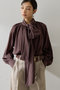 【予約販売】製品染めボウブラウス ウィム ガゼット/Whim Gazette ブラウン