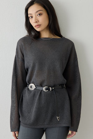 ウィム ガゼット/Whim Gazetteの【予約販売】ボートネックペーパーヤーンプルオーバー(110300/110301)