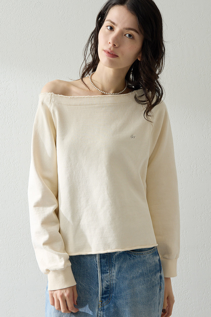 ウィム ガゼット/Whim Gazetteの【予約販売】オフショル刺繍プルオーバー(アイボリー/WGZ1061206A0007)