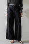 【予約販売】リネンライクワイドパンツ ウィム ガゼット/Whim Gazette ブラック
