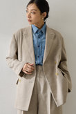 リネンライクダブルテーラードジャケット
