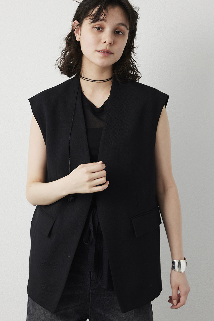 ウィム ガゼット/Whim Gazetteの【予約販売】リネンライクジレ(ブラック/WGZ1061207A0009)