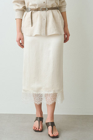 ウィム ガゼット/Whim Gazetteの【予約販売】サテンレーススカート(110700/110703)