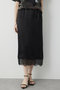 【予約販売】サテンレーススカート ウィム ガゼット/Whim Gazette ブラック