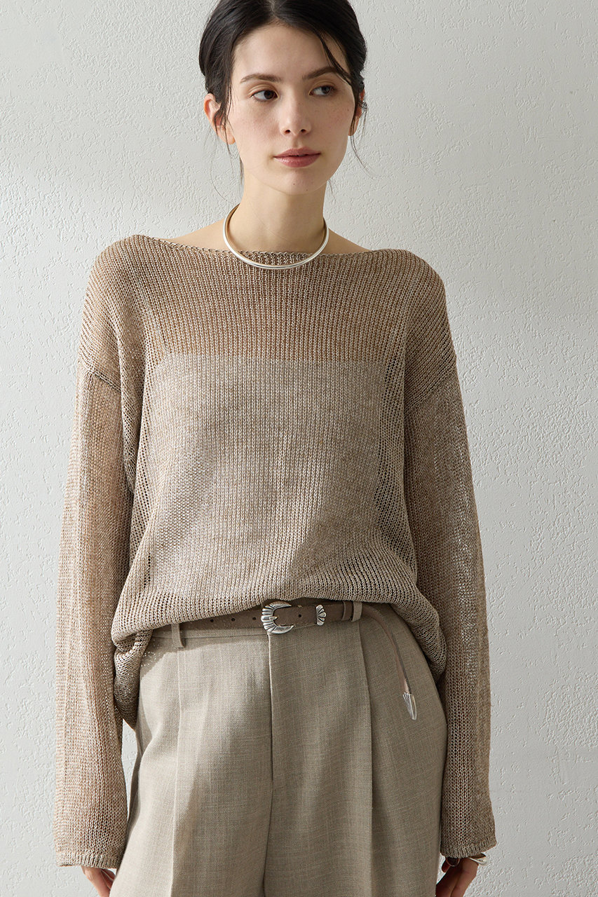 ボートメッシュニットプルオーバー