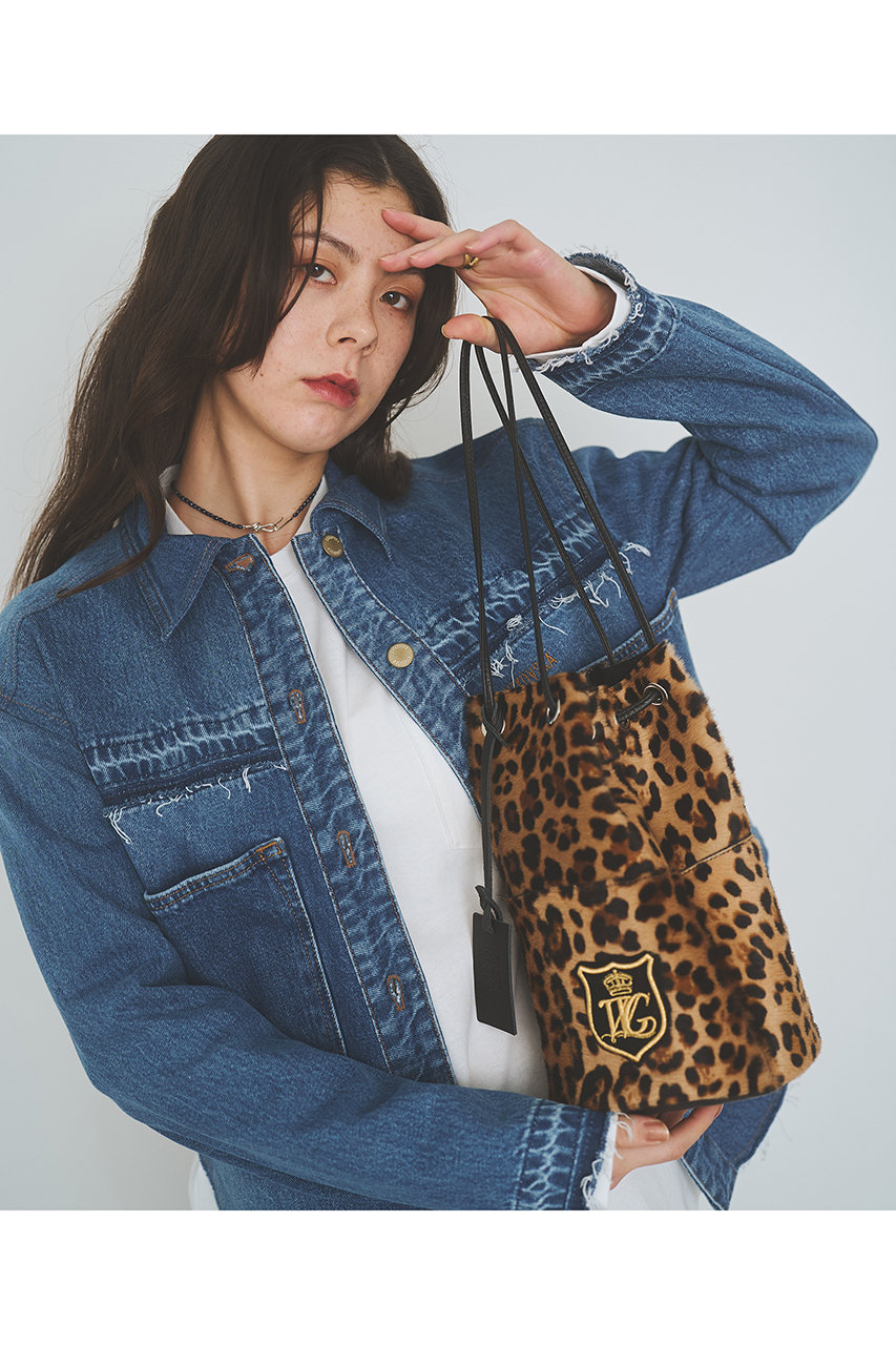 【MARCO MASI】ヘアレザーワッペン巾着